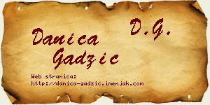 Danica Gadžić vizit kartica